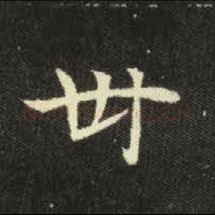 卅毛笔魏碑写法，摘自：元倪墓志