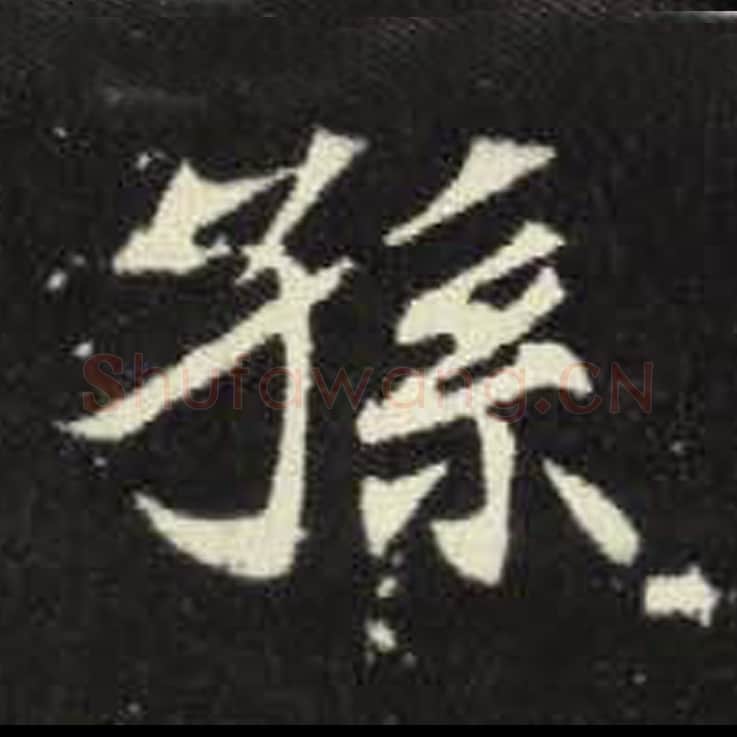 孙毛笔魏碑写法，摘自：元倪墓志